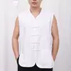 Hebilla Tradicional Tela Gruesa Vieja Chaleco Tang para Hombre y Chaleco para Verano Sudadera para Hombre Mayor Estilo Chino Chaleco Estilo Chino