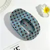 Pinza para el Cabello de Acetato Estampado Coreano con Acabado de Alta Gama, Exquisita Pinza Oval Hueca, Tamaño Grande, Accesorio para el Cabello de Pinza de Pato para la Parte Trasera de la Cabeza de Mujer