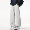 Shanggu Roupa Masculina Primavera e Outono 2026 Novas Calças Casuais Masculinas de Tricô Reto Calças Largas Soltas para Homens