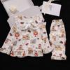 2025 Pijama Nuevo para Niñas Primavera y Otoño Manga Larga Algodón Nube Fino Dibujos Animados Niñitas Conjunto de Ropa para el Hogar