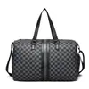 Bolsa de Viaje Portátil Cuadros Transfronterizos Moda de Nicho para Hombre Gran Capacidad Bolsa de Equipaje de Viaje Bolso Cruzado Repelente al Agua