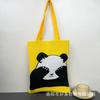 Bolsa de Tricô Ins Desenho Panda Feminina Bolsa de Mão Fashionável para Carregar na Mão Grande Capacidade Bolsa de Ombro Bolsa Transversal Bolsa