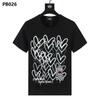 Psy Venta al por Mayor Marca Americana de Moda Cho Bun Camiseta Colorida Calavera Conejo Degradado Estampado de Letras Estilo de Pareja Manga Corta Ny