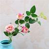 3 Pintura al óleo europea pequeña rosa flor artificial boda Hogar flor falsa pequeña rosa origen único suministro