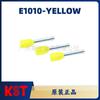 Taiwán Kst Jianhexing E1010-Amarillo Bloque de Terminales de Tubo de Nylon Amarillo 12 mm de Largo Terminal Prensado en Frío