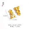 Tendencia Nacional Chapado en Oro Arena Antigua Agujero Pasante Animal Conejo Oso Pulsera de Abalorios DIY Cuerda para el Cabello Cuentas Sueltas Accesorios de Joyería