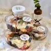Caja de Flan Listo para Consumir Transfronteriza, Empaque de Flor de Hielo y Frijol, Caja de Empaque para Ensalada de Frutas, Tazón de Leche de Doble Pared, Caja para Pudín de Yogur