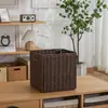 Cesta Plegable para Guardar Ropa, Caja de Almacenamiento para Juguetes, Caja de Almacenamiento de Gran Capacidad, Cesta de Almacenamiento de Paja Sintética y Mimbre Sintético