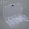 Caja de Almacenamiento de Plástico Transparente Pequeña Desmontable con 15 Compartimentos para Cuentas, Uñas, Ferretería, Herramientas, Joyería, Equipo de Pesca, Caja de Embalaje de PP