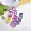 Pulsera de Bolas Lisas con Patrón de Fluorita con Diseño de Flor Mariposa, Tortuga Dragón, Flor de Peonía, Flores de Cinco Pétalos, Accesorios, Piezas Talladas, Venta al por Mayor de Fábrica