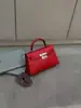 Bolso Kelly de Alta Gama con Hebilla Plateada y Estampado de Palma 2026 Nueva Moda para Mujer Segunda Generación Mini Bolso de Mano Bolso Cruzado para Hombro