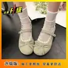 Sapatos Mary Jane Planos Redondos Estilo Retrô Francês para Mulheres 2026 Nova Primavera Versátil com Saias Baixo Corte Pequenos Sapatos de Couro
