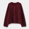 Im26 Suéter de Mujer de Lana Nueva Rayado Bloques de Color de Cuello Redondo Manga Larga Primavera Temprana Mwefwktp0972X