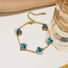 Pulsera de trébol de cuatro hojas luz de lujo alto nivel explosiones transfronterizas mujeres al por mayor accesorios de joyería joyería nicho joyería