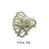 Pinza de agarre de alta calidad para mujer, gran pinza de tiburón con incrustaciones de diamantes, perla hueca de amor, estilo coreano, accesorio simple para el cabello en la parte posterior de la cabeza