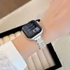 Metal de Cobre con Circonita Floral con Correa de Patrón de Cocodrilo Adecuado para Apple Watch iWatch 12ª Generación 11/10