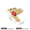 Pingente de Caranguejo em Aço Inoxidável e Pedra Natural Inseto Libélula Tartaruga Pingente com Pedra Inlay Acessórios de Joias Venda por Atacado