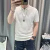 Camiseta casual holgada y versátil estilo coreano, polo de cuello camisero, camiseta de punto de manga corta de moda para hombre estilo Ins