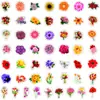 Adesivos de cacto suculento com 50/100 flores transfronteiriços, adesivos decorativos à prova d'água para malas, adesivos para diário infantil