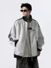 Chaqueta de Béisbol Estilo Americano con Tres Rayas para Hombre y Mujer, Chaqueta Deportiva Rayada Resistente de Moda para Otoño e Invierno, Ropa de Abrigo Patchwork Juvenil