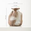 Jarrón de Cerámica de Gres Estilo Shumen Wabi-Sabi para Flores Secas con Tarro de Cerámica Blanca Hecho a Mano B&B Sala de Estar Adornos Decorativos Zen