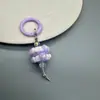 Pingente de contas pintadas à mão fofo acessórios para celular fivela de liga corrente de suspensão de grão fofo corrente de suspensão para bolsa de joias diy