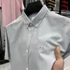 Camisa de manga larga de alta gama para hombre, nueva para primavera y otoño, bordada, sin planchado, moda, camisa de pulgada, casual de negocios, camisa de cuadros
