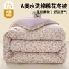 Tela arrugada estampada de algodón lavado modelo A nuevo, colcha rellena de algodón, colcha de una pieza para primavera y otoño, colcha de invierno suave y agradable para la piel