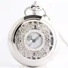 Reloj Hueco Vintage en Stock con Movimiento de Moda, Reloj Colgante de Collar, Reloj de Cuarzo Joya, Reloj de Bolsillo Grande Dorado con Tapa abatible