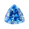 Atacado de Zircônia Aquamarina de Alta Temperatura com Incrustação de Cera, Pedras Soltas de Zircônia Aquamarina Artificial CZ Azul Brilhante com Fundo Pontiagudo e Formatos Especiais