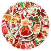 50 Navidad viento ins decoración fiesta de Navidad diy funda para teléfono móvil taza de té con leche pegatina impermeable para cuenta de mano