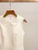 Estilo Nuevo Primavera y Verano de Yili Zhuoya Vestido Chaleco de Encaje con Cordones y Cuello de Muñeca con Perlas para Mujer