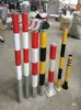 Postes de Advertencia de Tubo de Acero, Columnas Anticolisión Empotradas, Columnas Reflectantes, Columnas Fijas Rojas y Blancas, Postes de Aislamiento, Postes de Cruce Galvanizados, Envío Gratis, Engrosado