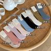 Calcetines de verano para mujer, finos, de algodón, náuticos, invisibles, de silicona, antideslizantes, de color liso, cortos.