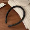 Arco de Cabelo de Lã Estilo Coreano para Mulheres, Faixa de Cabeça Simples e Sofisticada para Uso Diário, Piranha Alta para Cabelo, Acessórios de Cabelo para Outono e Inverno