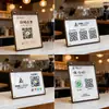 Señal de Pantalla de Código QR para Recepción de Tienda, Código de Pago Wechat y Alipay, Señal con Soporte de Escritorio
