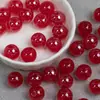 Dingyi K12 Luna Fría Frijoles de Gelatina Arcoíris Cuentas Redondas Electrochapado de Alto Brillo Agujero Pasante Cuentas Sueltas Hecho a Mano DIY Cadena para Teléfono Móvil Accesorios para Joyería