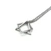 Cadena de Suéter de Acero de Titanio para Hombre Colgante Triángulo Cuadrado Geométrico Collar Colgante de Hip-Hop de Moda para Hombres y Mujeres