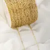 Corrente Banhada a Ouro 14K com Banho de Ouro Real, Corrente em Formato O que Preserva a Cor, Corrente Fina, Extensão de Colar DIY Feita à Mão, Materiais para Acessórios de Pulseira