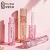 Tubo Reto Redondo para Gloss Labial 3g Ponderado Transparente Esmalte Labial Plástico Semi-Transparente Embalagem de Pequena Capacidade Material Tubo Embalagem de Beleza Recipiente