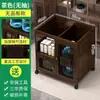 Mesa de Té Móvil, Gabinete Pequeño para Té para Uso Doméstico, Mesa Pequeña para Té para Balcón, Juego de Té Kung Fu con Tetera Integrada y Gabinete Lateral
