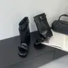 Sandalias de tacón grueso de alta gama estilo francés para mujer, nuevo modelo verano 2026, botines de tacón alto, sandalias romanas huecas de punta abierta