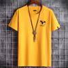 Camiseta de Algodón para Hombre de Manga Corta con Cuello Redondo Moderna Camiseta Básica de Media Manga Talla Grande Top Promoción de Influencer
