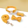 Set de Cuatro Piezas Personalizado de Terciopelo para Gato y Perro, con Correa, Corbata de Moño y Bolsas para Excrementos, Superventas Transfronterizo
