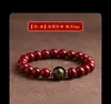 Areia Púrpura Dourada Natural Produtos Genuínos Pulseira de Cinábrio Ano do Signo do Zodíaco Pulseira Benmingfo Contas de Buda para Homens e Mulheres