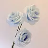 Rosas búlgaras de 3 cabezas para arreglos florales de boda, paredes de flores de suelo, decoraciones de pasillo, mar de flores en cascada, decoración suave y arreglos florales