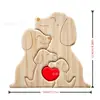 Adorno de Rompecabezas de Perro con Forma de Corazón de Madera Transfronterizo, una Cálida Artesanía de Madera Estilo Familiar, un Pequeño Regalo para Miembros de la Familia