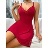 Um 41914 Pijama Modal Fenda Sexy Roupa de Dormir
