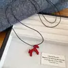 Colar Pingente de Pônei com Gotejamento de Tinta Infantil e Fofo, Corrente para Suéter com Design Exclusivo, Corrente de Pescoço Casual, Simples, Versátil para Venda por Atacado