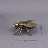 Abelha Antiga de Latão, Louva-a-Deus, Grilo, Mosca, Libélula Ornamento de Inseto Peça Sólida para Alça de Animal de Chá Artesanato Doméstico